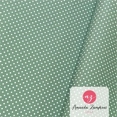 Sintético Prada Estampado - Mini Poá Verde