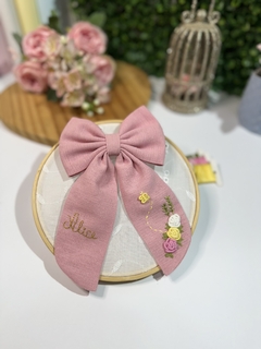 Laço de linho personalizado - loja online