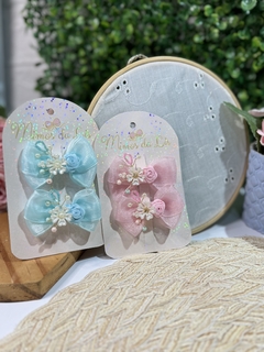 Parzinho baby organza - Mimos da lis Laço 