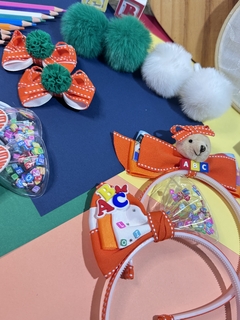 Tiara infantil urso escolar - comprar online