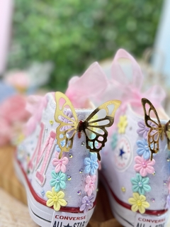 Tênis infantil personalizado inicial - Mimos da lis Laço 