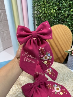 Laço de linho Personalizado com nome - comprar online