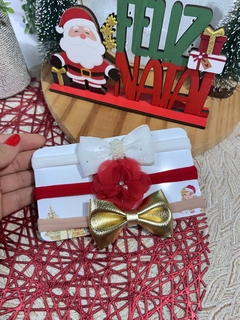 Faixinha baby flor delicada natal - Mimos da lis Laço 