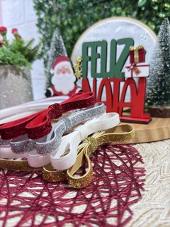 Tiara infantil Natal brilho - Mimos da lis Laço 