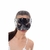 Antifaz Luxury Abierto Reforzado Charol Negro Eco Cuero Y Strass