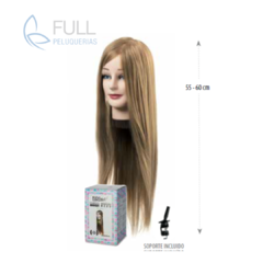 CABEZA MANIQUI CABELLO SINTETICO 55-60CM EUROSTIL