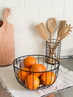 Imagen de Frutera con base de bambú