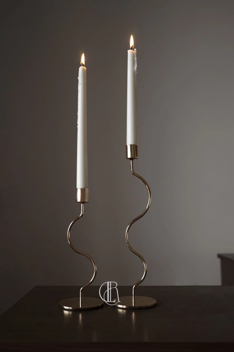 Kit 2 Castiçais Dourados - comprar online