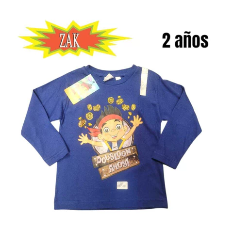 Remera manga larga jake y los piratas. 2 años! OFERTA