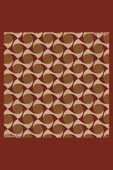 Lenço estampa geométrica TAM 90x90 cm - comprar online