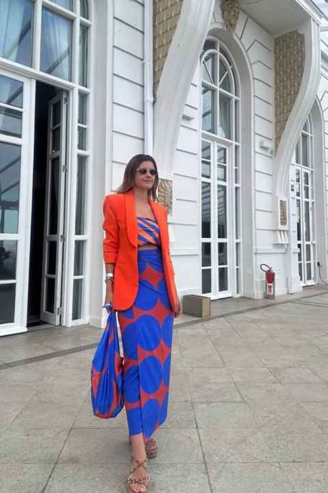 Saia pareô transpassada maxi bolas - comprar online