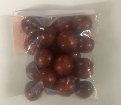 CONTAS DE MADEIRA 20 UNIDADES CT01