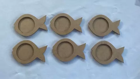 PORTA COPO PEIXE 6 UNIDADES OA710