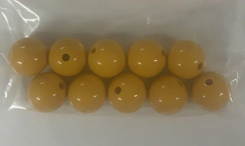 BOLA ACRÍLICA COM PASSANTE LARANJA 10 UNIDADES BL10