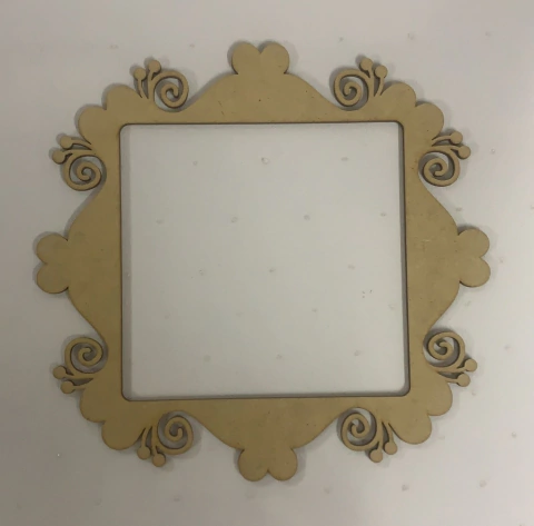 PLACA QUADRADA MOLDURA VAZADA PL01