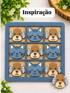 Jogo da velha cachorro e gato OA2135 - comprar online