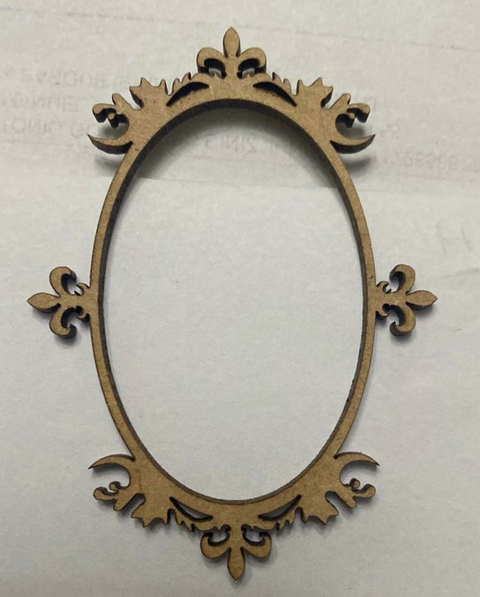 APLIQUE MOLDURA OVAL TRABALHADA G OA328
