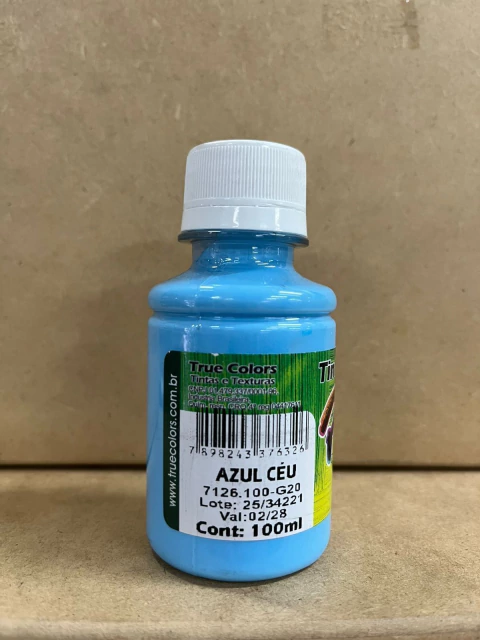 TINTA PVA TRUE COLORS 100ML AZUL CÉU