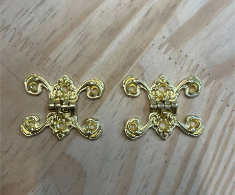 KIT C/2 DOBRADIÇAS DOURADO - M9504