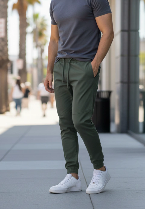 Pantalón Jogger Liso – Gabardina Rigida - Talles 38 al 50 - comprar online