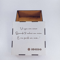 Caixinhas em Mdf com Código Música Spotify