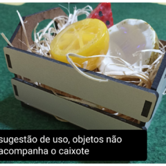 Kit com 5 Mini Caixotes em MDF Branco - Art e Cina