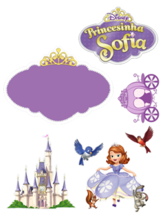 Topper para Bolo Princesa Sofia