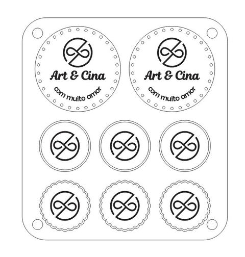 Molde para Logo/Moedas de Chocolate