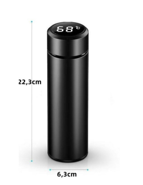 Garrafa Térmica Em Aço Inox Temperatura Digital Led 500ml Personalizada
