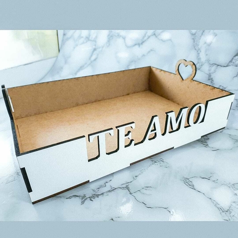 Bandejas para cestas em mdf Eu te amo Vazado - comprar online