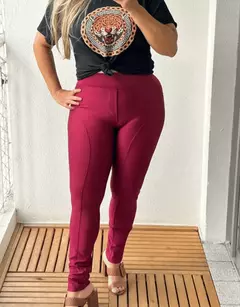 Calça Legging Skinny Flanelada