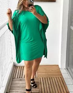 Vestido curto Manga Morcego, Vestido Liz