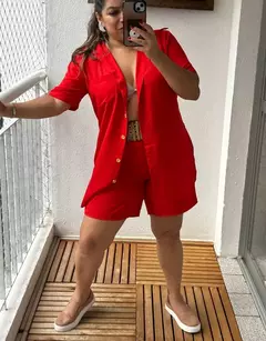 Conjunto Camisa manga curta e Bermuda -Conjunto Natália - loja online
