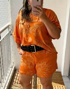 Conjunto de Blusa e Shorts, Blusa Ampla -Conjunto Ester - loja online