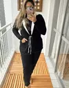 Conjunto Moletinho Blusa Parka e calça Skinny
