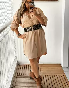 Vestido Camisa , Chemise Manga Longa -Beth - loja online