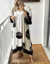 Vestido Longo, Manga curta Poá-Vestido Maya