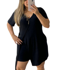 Macaquinho Transpassado Frente Preto - Carola - comprar online