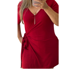 Macaquinho Transpassado Vermelho Queimado- Carola - comprar online