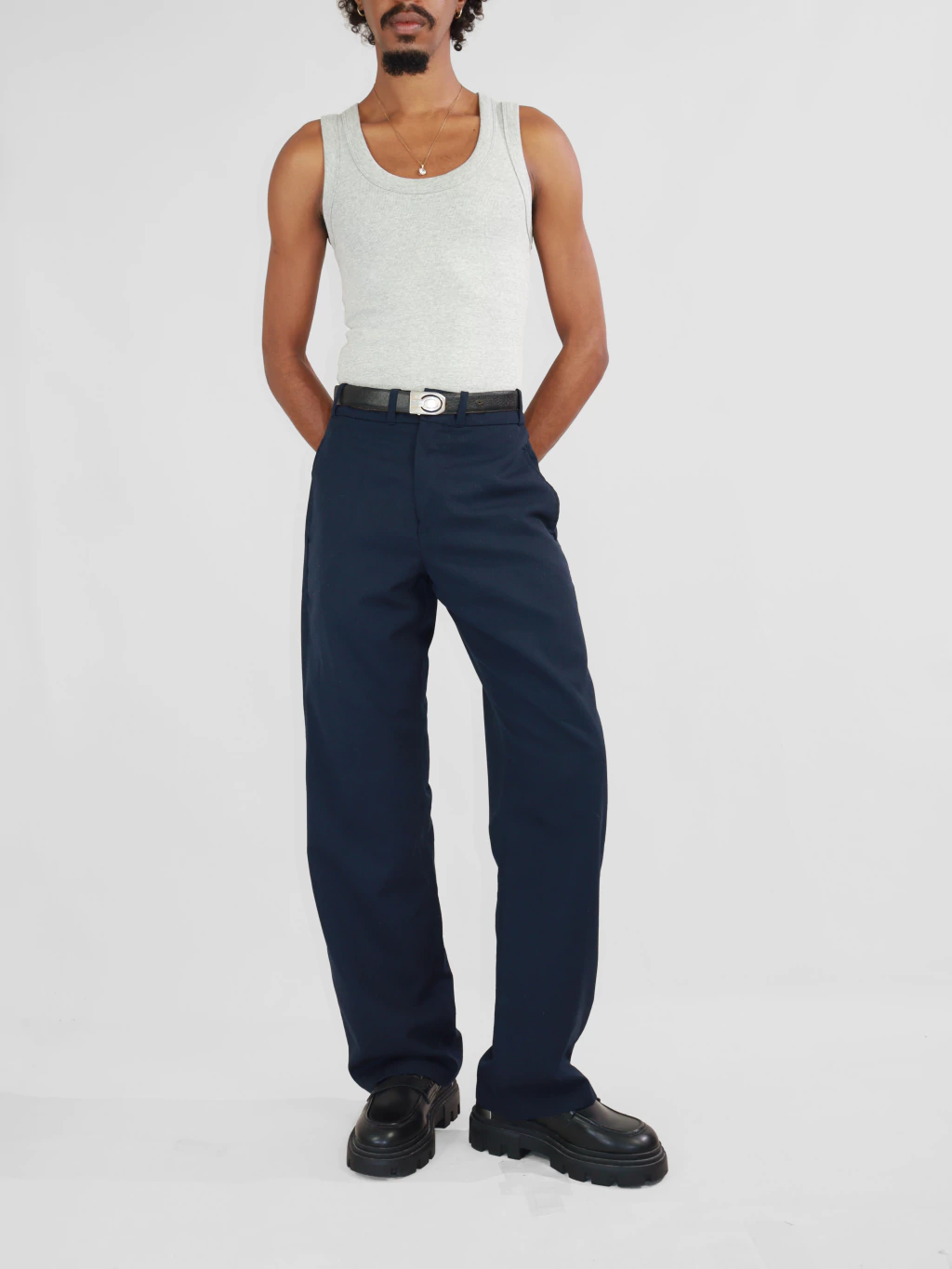 38/40 | Calça Alfaiataria de Lã Retrô