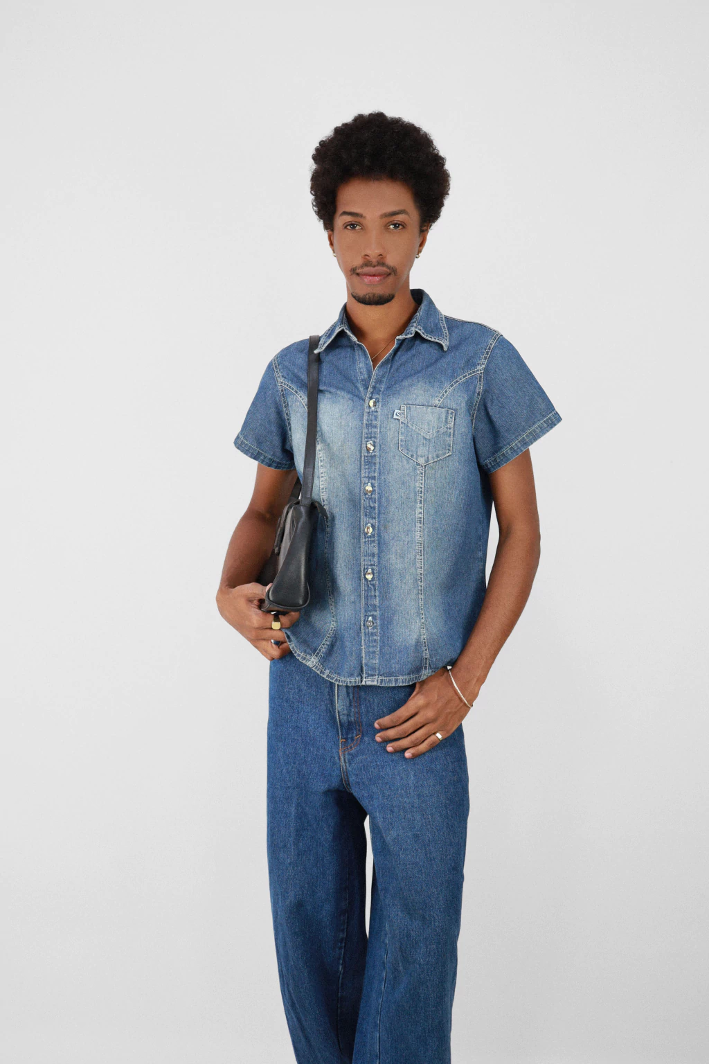 P | Camisa Jeans Sensuê Vintage