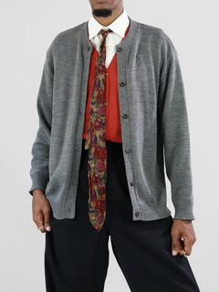 m/g | cardigan de tricot cinza vintage