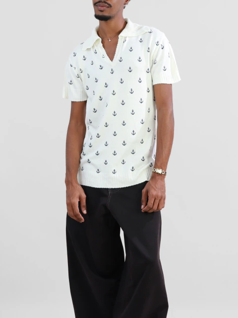 P/M | Blusa de Tricô Catita Malhas com Âncoras