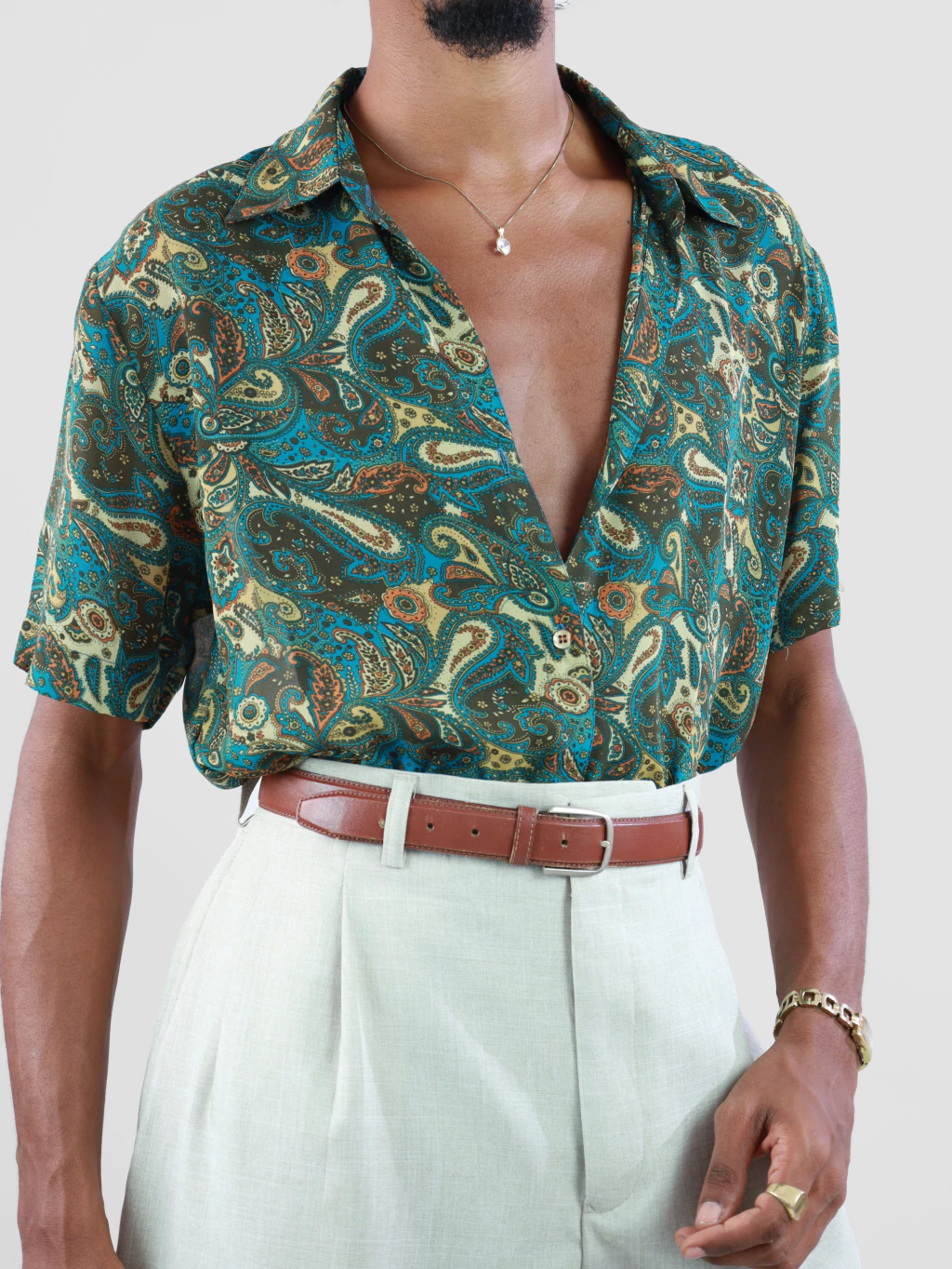 p | camisa paisley hello modas rio vintage