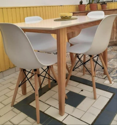 Mesa Comedor Escandinava Narvik Tapa Blanca - tienda online