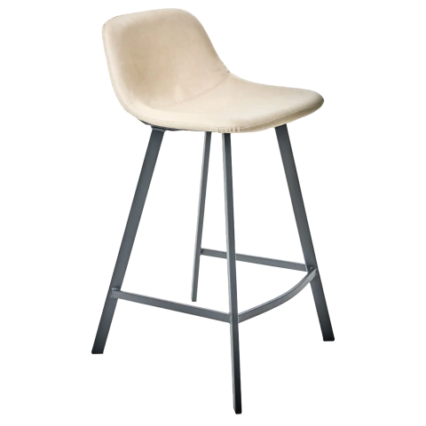 Banqueta Hayt Ecocuero Beige P/Negra - comprar online
