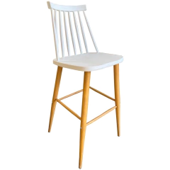 Banqueta Windsor Blanca Base Natural