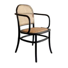 Silla Hoffman con Apoyabrazos Esterilla Estructura Negra