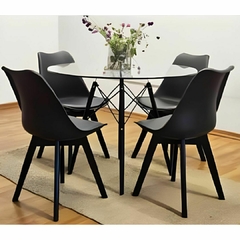 Mesa Eames + Sillas Tulip Negras