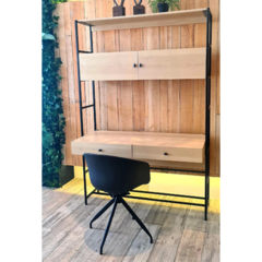 Escritorio Madera y Hierro 130cm x 60cm x 200h - tienda online